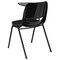Emma and Oliver Padded Ergonomic Shell Chair with Right Handed Flip-Up Tablet Arm